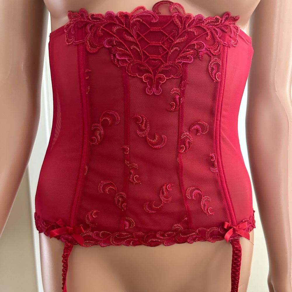 Lise Charmel French Lingerie Charm Eros Love Rubis Red Waist Cincher M
